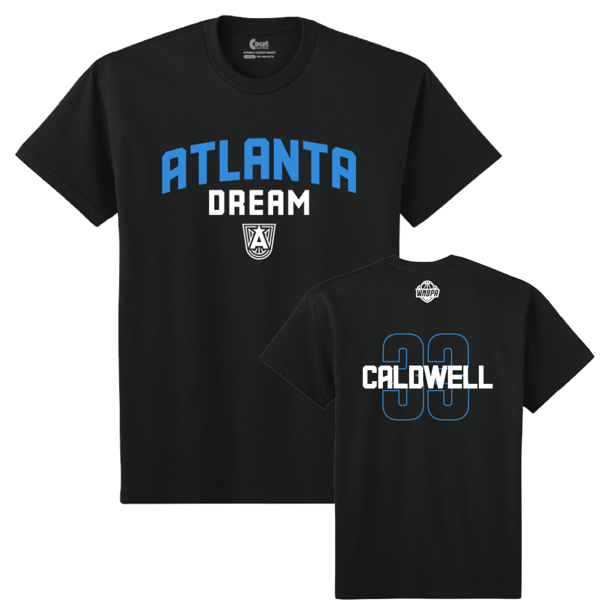 Atlanta Dream Name & Number T-Shirt - Maya Caldwell Both