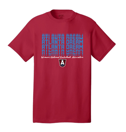 Atlanta Dream Red Stacked Logo T-Shirt