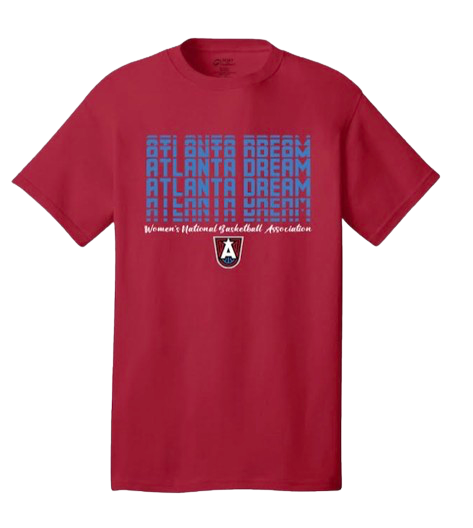 Atlanta Dream Red Stacked Logo T-Shirt